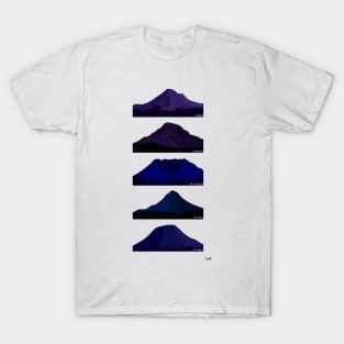 Cascade Volcanoes Blue and Purple T-Shirt